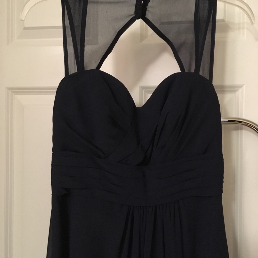 Chiffon navy gown